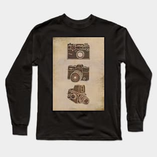 Vintage photographic camera sketches. Long Sleeve T-Shirt